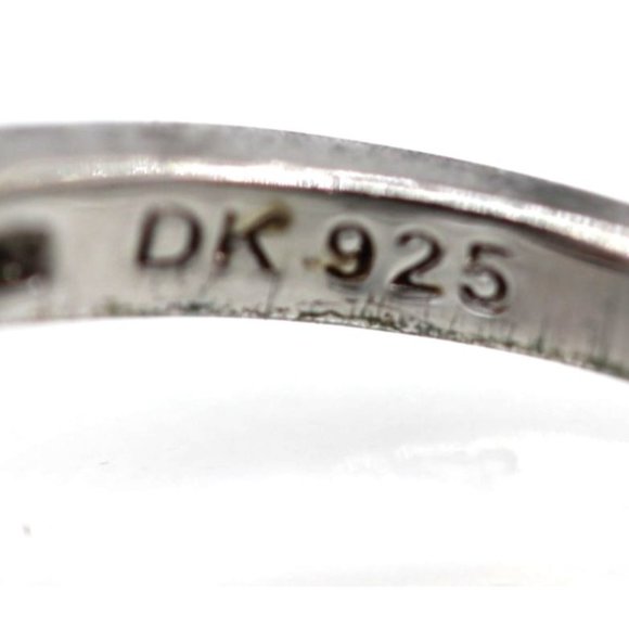 925 STERLING 3 stacking rings ruby red and black CZ's 7.4 grams Size 6 NOS - Picture 10 of 11